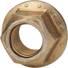 Made in USA - 3/4-10 Grade G Steel Hex Flange Lock Nut - Zinc Yellow Dichromate Finish - Best Tool & Supply