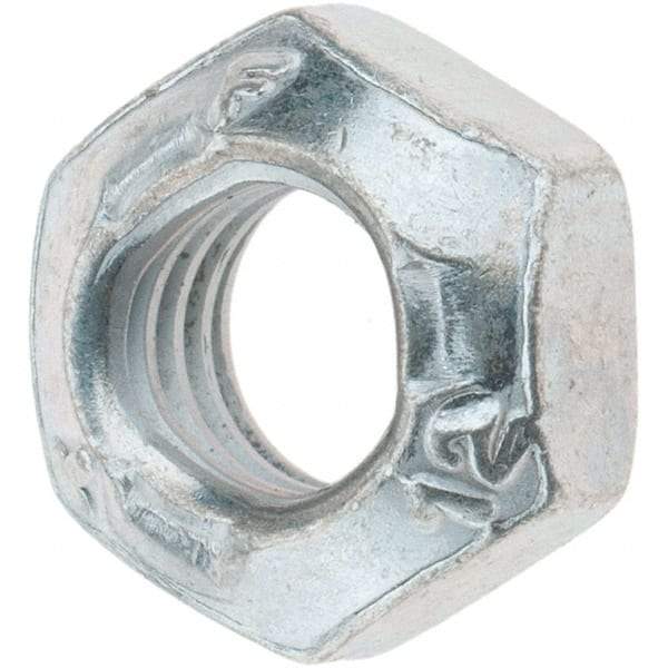 Made in USA - M8x1.25 Metric Coarse Grade 12 Hex Lock Nut with Distorted Thread - 8mm High, Cadmium Dicromate Finish - Best Tool & Supply