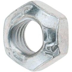 Made in USA - M8x1.25 Metric Coarse Grade 12 Hex Lock Nut with Distorted Thread - 8mm High, Cadmium Dicromate Finish - Best Tool & Supply