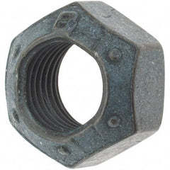 Made in USA - 3/8-24 UNF Grade L9 Hex Lock Nut with Distorted Thread - Uncoated with Wax Finish - Best Tool & Supply