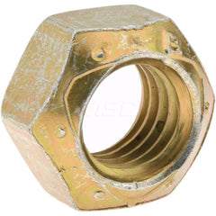 Hex Lock Nut: 7/16-20, Grade 9 Steel, Cadmium-Plated with Wax 3/8″ High, 11/16″ Width Across Flats, Right Hand Thread