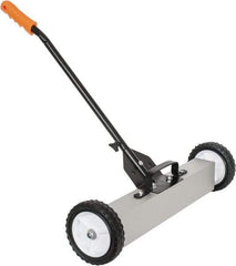 Shields Magnetics - 24" Long Push Magnetic Sweeper with Wheels - 6-13/16" Wide x 13" High x 48" Long, 7" Wheel Diam, 3/4 to 1-1/2" Clearance - Best Tool & Supply