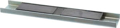 Eclipse - 45 Max Pull Force Lb, 12" Long x 2" Wide x 5/8" Thick, Rectangular Channel, Ceramic Fixture Magnet - 212°F Max Operating Temp, 0.01" Mounting Hole Diam, Stainless Steel Housing - Best Tool & Supply