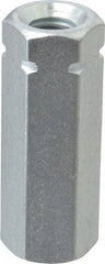 Made in USA - 3/8-16 UNC, 1-3/4" OAL Steel Standard Coupling Nut - Zinc-Plated Finish, 5/8" Width Across Flats - Best Tool & Supply