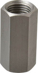 Made in USA - 1/2-20 UNF, 1-1/4" OAL Stainless Steel Standard Coupling Nut - 5/8" Width Across Flats - Best Tool & Supply