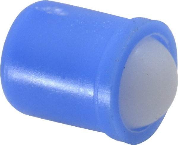 HALDER - 7mm Body Length x 6mm Body Diam, 6.5 N Init to 13 N Final End Force, Thermoplastic Press Fit Ball Plunger - 5mm Ball Diam, 1.6mm Max Ball Reach, 0.1mm Tolerance, 1mm Flange Thickness - Best Tool & Supply