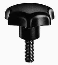 Gibraltar - 50mm Head Diam, 7 Point Lobed Knob - M10x1.5 Stem, Thermoplastic - Best Tool & Supply