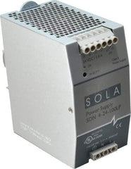 Sola/Hevi-Duty - 92 Watt, 3.8 Amp, 230 VAC Input, 24 VDC Output, DIN Rail Power Supply - 2.56 Inch Wide x 4.55 Inch Deep x 4.88 Inch High, Up to 88% Efficiency, 14 to 140°F, Green LED - Best Tool & Supply