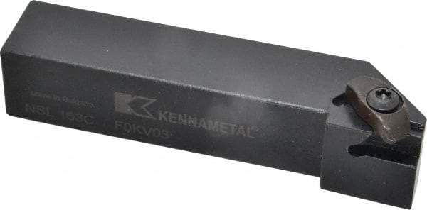 Kennametal - External Thread, Left Hand Cut, 25.4mm Shank Width x 25.4mm Shank Height Indexable Threading Toolholder - 127mm OAL, N.3L Insert Compatibility, NS Toolholder, Series Top Notch - Best Tool & Supply