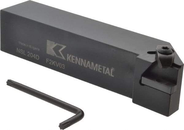 Kennametal - External Thread, Left Hand Cut, 31.75mm Shank Width x 31.75mm Shank Height Indexable Threading Toolholder - 152.4mm OAL, N.4L Insert Compatibility, NS Toolholder, Series Top Notch - Best Tool & Supply