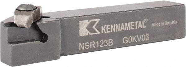 Kennametal - External Thread, Right Hand Cut, 19.05mm Shank Width x 19.05mm Shank Height Indexable Threading Toolholder - 114.3mm OAL, N.3R Insert Compatibility, NS Toolholder, Series Top Notch - Best Tool & Supply