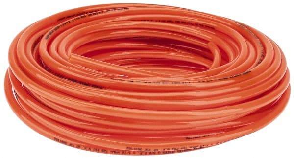 Parker - 1/4" ID x 3/8" OD, 1/16" Wall Thickness, 100' Long, Polyurethane Tube - Orange, 125 Max psi, 90 - 95 Shore A Hardness, -40 to 180°F - Best Tool & Supply