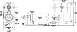 Thomson Industries - 36" Stroke Len, 30% Duty Cycle, 12 Volt, Performance PakLinear Electromechanical Actuator - DC Input, 0.4" per Second, 1,500 Lb Capacity - Best Tool & Supply