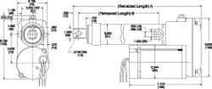 Thomson Industries - 24" Stroke Len, 30% Duty Cycle, 110 Volt, Performance PakLinear Electromechanical Actuator with Integral Brake - AC Input, 0.6" per Second, 500 Lb Capacity - Best Tool & Supply