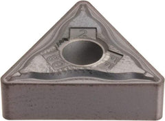 Kennametal - TNMG332 FF Grade KC5010 Carbide Turning Insert - TiAlN Finish, 60° Triangle, 3/8" Inscr Circle, 3/16" Thick, 1/32" Corner Radius - Best Tool & Supply