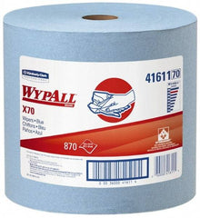 WypAll - X70 Dry Shop Towel/Industrial Wipes - Jumbo Roll, 13-3/8" x 12-1/2" Sheet Size, Blue - Best Tool & Supply