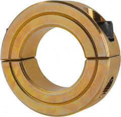 Climax Metal Products - 1" Bore, Steel, Two Piece Clamping Shaft Collar - 1-3/4" Outside Diam, 1/2" Wide - Best Tool & Supply