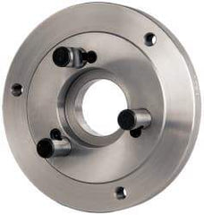 Buck Chuck Company - Adapter Back Plate for 6" Diam Self Centering Lathe Chucks - D1-4 Mount, 1.8" Through Hole Diam, 4.906mm ID, 6-1/2" OD, 0.714" Flange Height, Steel - Best Tool & Supply