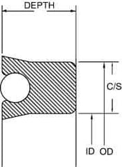 Parker - 4" ID x 4-3/4" OD, 3/8" Thick, Polypak Seal - -20 to 250°F, 5/8 Pipe Thread, - Best Tool & Supply