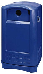 Rubbermaid - 50 Gal Blue Rectangle Recycling Container - Polyethylene, 42-1/8" High x 24-3/4" Long x 25-1/4" Wide - Best Tool & Supply