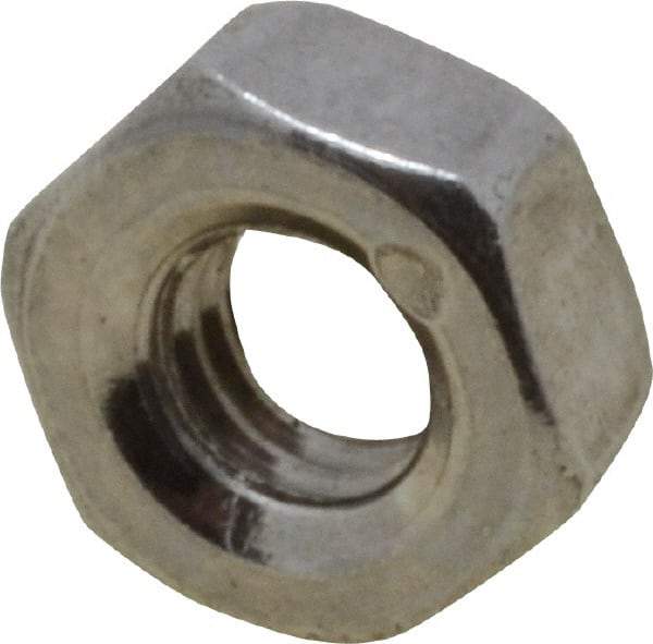 Value Collection - M3x0.50 Metric Coarse Stainless Steel Right Hand Hex Nut - 5.5mm Across Flats, 2.4mm High, Uncoated - Best Tool & Supply