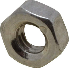 Value Collection - M3x0.50 Metric Coarse Stainless Steel Right Hand Hex Nut - 5.5mm Across Flats, 2.4mm High, Uncoated - Best Tool & Supply