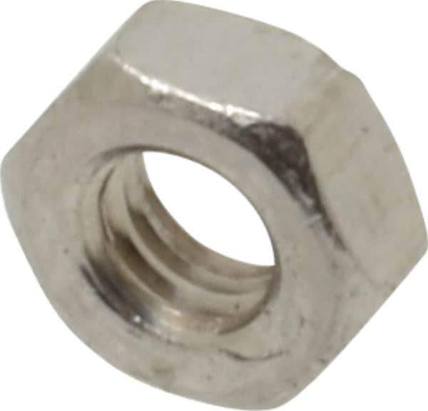 Value Collection - M3.5x0.60 Metric Coarse Stainless Steel Right Hand Hex Nut - 6mm Across Flats, 2.8mm High, Uncoated - Best Tool & Supply