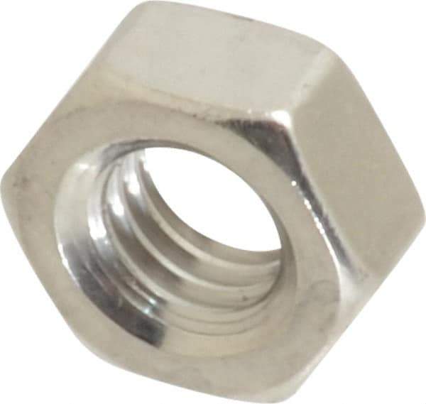 Value Collection - M6x1.00 Metric Coarse Stainless Steel Right Hand Hex Nut - 10mm Across Flats, 5mm High, Uncoated - Best Tool & Supply