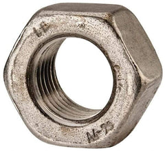 Value Collection - M27x3.00 Metric Coarse Stainless Steel Right Hand Hex Nut - 41mm Across Flats, 22mm High, Uncoated - Best Tool & Supply