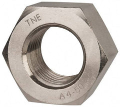 Value Collection - M45x4.50 Metric Coarse Stainless Steel Right Hand Hex Nut - 70mm Across Flats, 36mm High, Uncoated - Best Tool & Supply