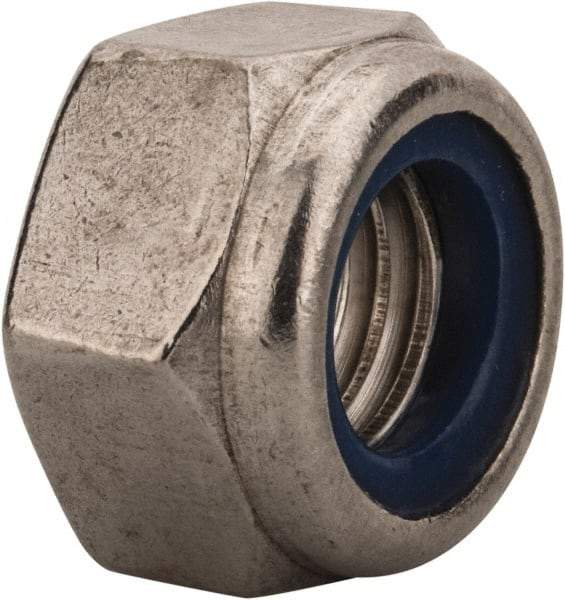 Value Collection - M12x1.75 Metric Coarse 316 & Austenitic Grade A4 Hex Lock Nut with Nylon Insert - 12mm High, Uncoated - Best Tool & Supply