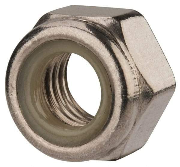 Value Collection - M14x2.00 Metric Coarse 316 & Austenitic Grade A4 Hex Lock Nut with Nylon Insert - 14mm High, Uncoated - Best Tool & Supply