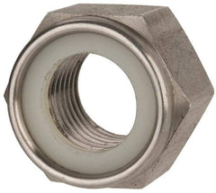 Value Collection - M27x3.00 Metric Coarse 316 & Austenitic Grade A4 Hex Lock Nut with Nylon Insert - 27mm High, Uncoated - Best Tool & Supply