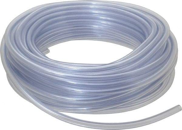 Parker - 1/4" ID x 7/16" OD, 3/32" Wall Thickness, 100' Long, Vinyl Tube - Clear, 60 Max psi, -40 to 150°F - Best Tool & Supply