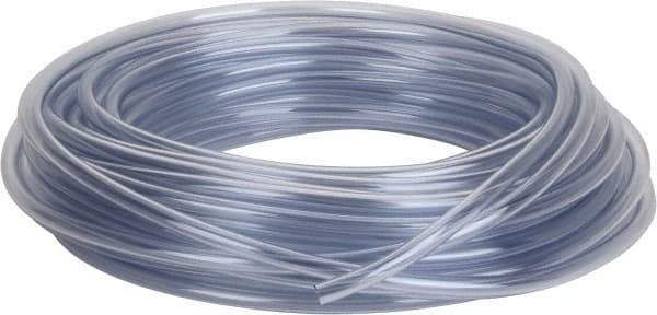 Parker - 3/8" ID x 1/2" OD, 1/16" Wall Thickness, 100' Long, Vinyl Tube - Clear, 45 Max psi, -40 to 150°F - Best Tool & Supply