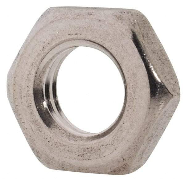 Value Collection - M6x1.00 Metric Coarse Stainless Steel Right Hand Hex Jam Nut - 10mm Across Flats, 3.2mm High, Uncoated - Best Tool & Supply