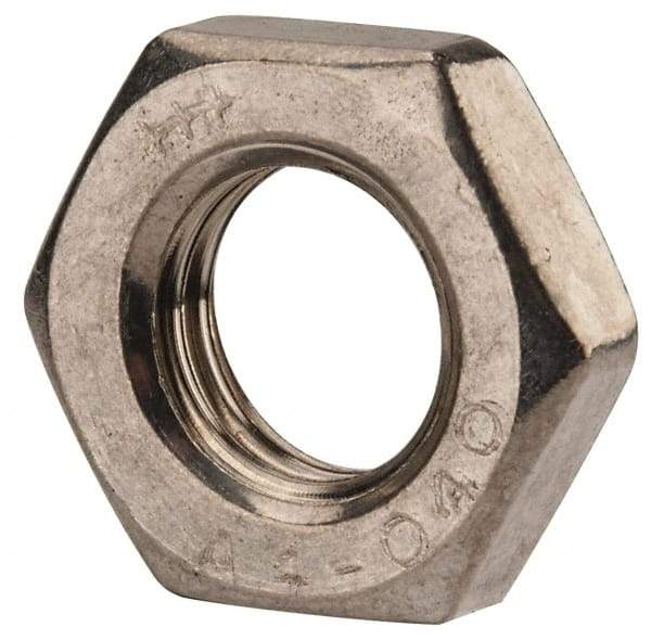 Value Collection - M14x2.00 Metric Coarse Stainless Steel Right Hand Hex Jam Nut - 22mm Across Flats, 7mm High, Uncoated - Best Tool & Supply