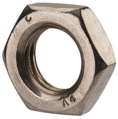 Value Collection - M16x2.00 Metric Coarse Stainless Steel Right Hand Hex Jam Nut - 24mm Across Flats, 8mm High, Uncoated - Best Tool & Supply