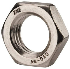 Value Collection - M20x2.50 Metric Coarse Stainless Steel Right Hand Hex Jam Nut - 30mm Across Flats, 10mm High, Uncoated - Best Tool & Supply