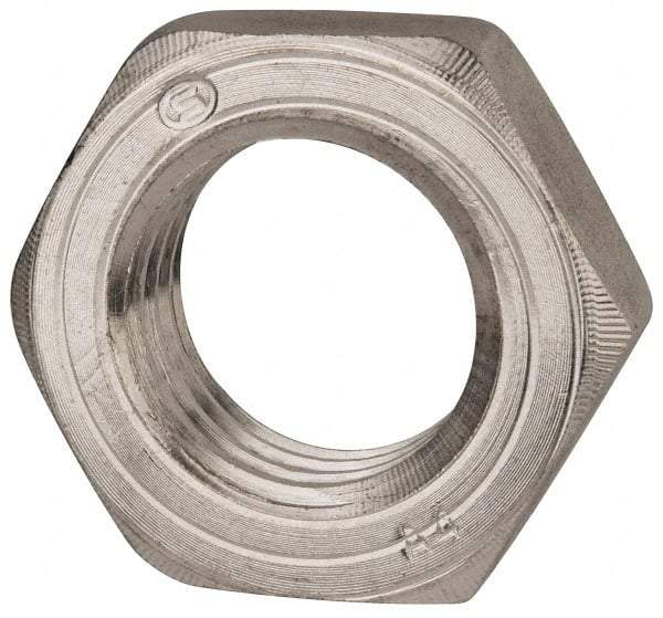 Value Collection - M36x4.00 Metric Coarse Stainless Steel Right Hand Hex Jam Nut - 55mm Across Flats, 18mm High, Uncoated - Best Tool & Supply