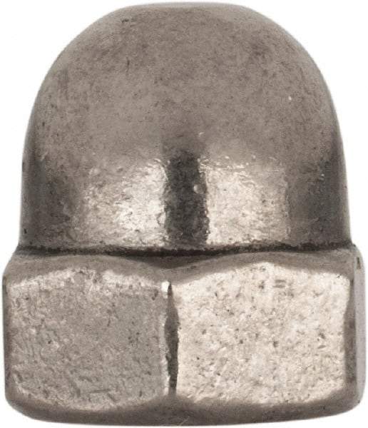 Value Collection - M8x1.25 Metric Coarse, 13mm Width Across Flats, Uncoated, Stainless Steel Acorn Nut - 15mm Overall Height, Austenitic A4, DIN 1587 - Best Tool & Supply