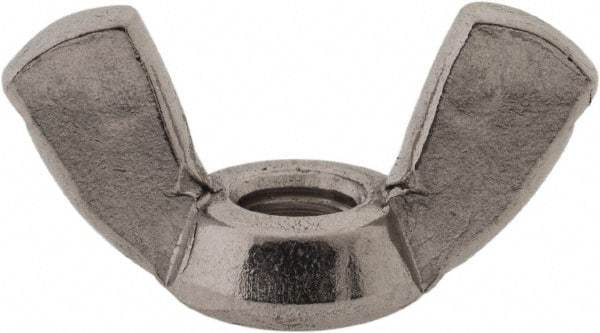 Value Collection - M6x1.00 Metric Coarse, Stainless Steel Standard Wing Nut - Grade 316, Austenitic Grade A4, 27.5mm Wing Span, 13.6mm Wing Span - Best Tool & Supply