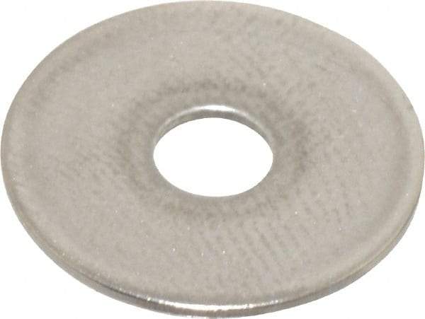 Value Collection - M4 Screw, Grade 18-8 Stainless Steel Fender Flat Washer - 4.3mm ID x 16mm OD, Plain Finish - Best Tool & Supply