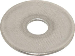 Value Collection - M4 Screw, Grade 18-8 Stainless Steel Fender Flat Washer - 4.3mm ID x 16mm OD, Plain Finish - Best Tool & Supply