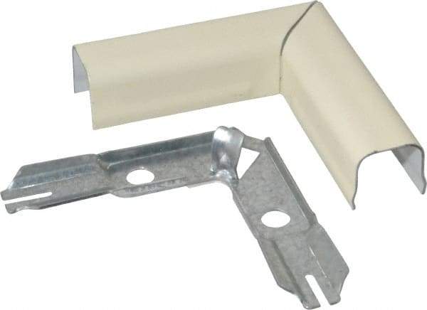 Wiremold - 3/4 Inch Long x 2 Inch Wide x 21/32 Inch High, Raceway Elbow End - 90°, Ivory, For Use with Wiremold 700 Series Raceways - Best Tool & Supply