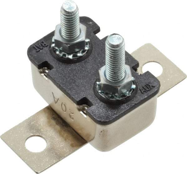 Value Collection - 20 Amp Automotive Heavy Duty Stud Terminal Circuit Breaker - Crosswise Bracket Mount, 1.259" Long x 0.838" Wide 0.652" High - Best Tool & Supply