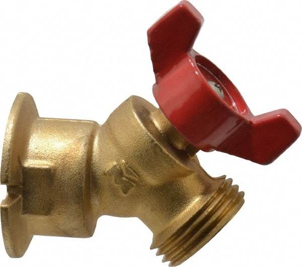 B&K Mueller - 3/4" Pipe, Brass Sillcock - Tee Handle, FNPT x GHT End Connections, 125 psi WOG Rating - Best Tool & Supply