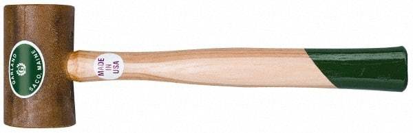 Garland - 1/2 Lb Head Weighted Rawhide Hammer - 9" Long Wood Handle - Best Tool & Supply