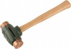 Garland - 3-1/2 Lb Head 1-1/2" Face Copper Split Head Hammer - Wood Handle - Best Tool & Supply