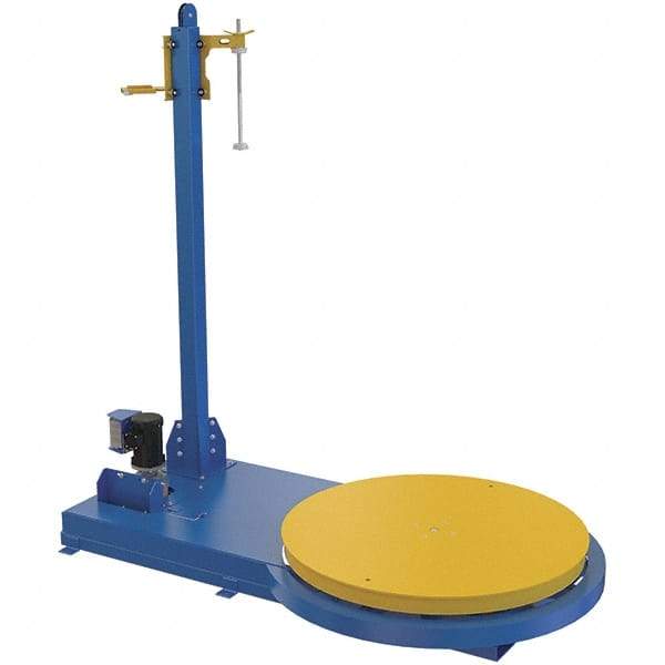 Vestil - 54 Inch Diameter, 8 to 12 Pallets per Hour, Semi Automatic, Medium Duty Stretch and Pallet Wrap Machine - 5,000 Lbs. Capacity, 3 to 12 RPM, 11 Inch High, 10 and 20 Inch Film Height - Best Tool & Supply